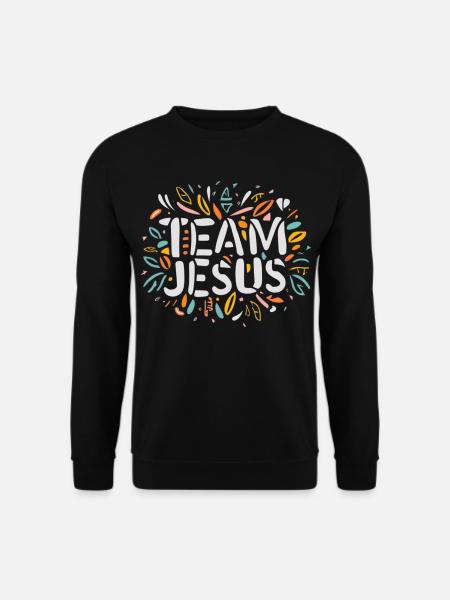 Ich bin Jesus – bunte Botschaft - Unisex Pullover - Schwarz