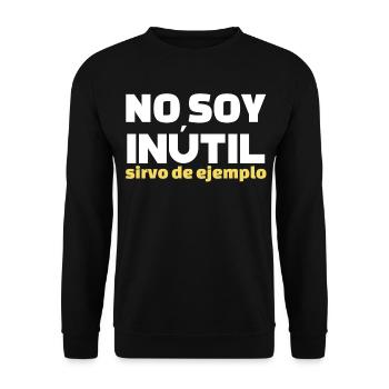 No Soy Inutil Servo de Ejemplo - Unisex Pullover - Schwarz - Vorne - Alina (178cm) & Michal (187cm)