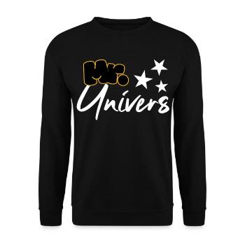 Monsieur Univers - Sweat-shirt Unisexe - noir - Devant - Alina (178cm) & Michal (187cm)