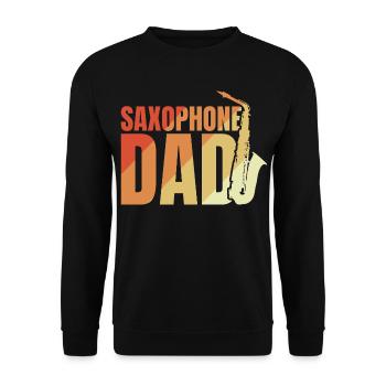 Saxophone Dad - Unisex Sweatshirt - black - Front - Alina (178cm) & Michal (187cm)