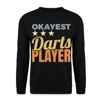 Joueur de fléchettes Okayest - Sweat-shirt Unisexe - noir - Devant - Alina (178cm) & Michal (187cm)