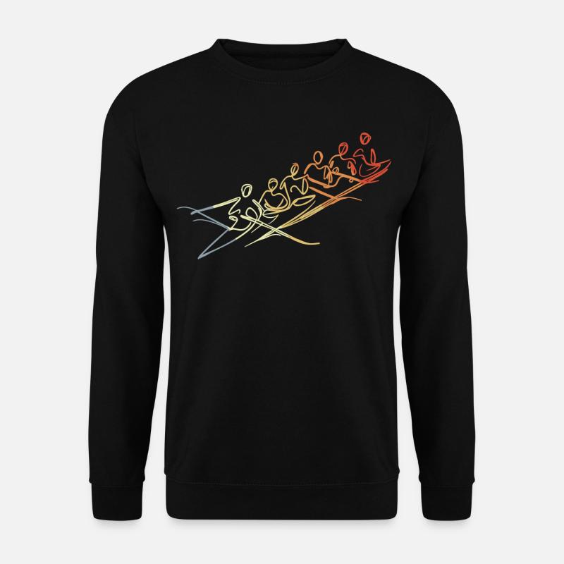 Rowing Team Drawing - Unisex Sweatshirt - black