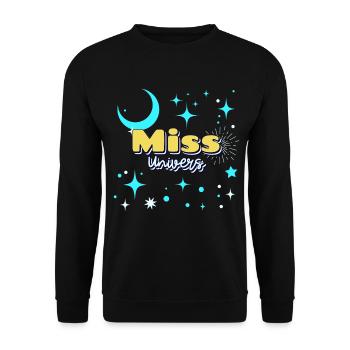 Miss univers humour funny ambiance - Sweat-shirt Unisexe - noir - Devant - Alina (178cm) & Michal (187cm)