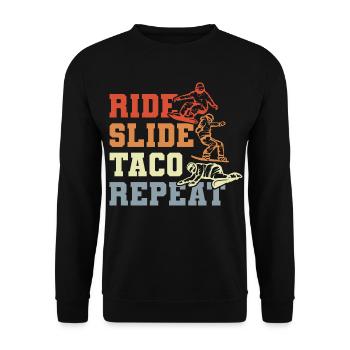 Taco Snowboarding - Unisex Sweatshirt - black - Front - Alina (178cm) & Michal (187cm)