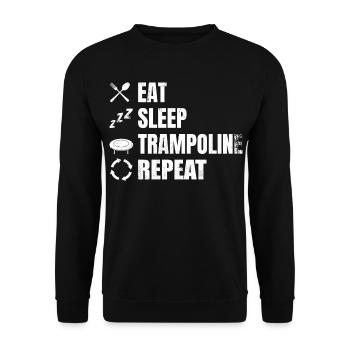 Horaire de Funny Trampoline - Sweat-shirt Unisexe - noir - Devant - Alina (178cm) & Michal (187cm)