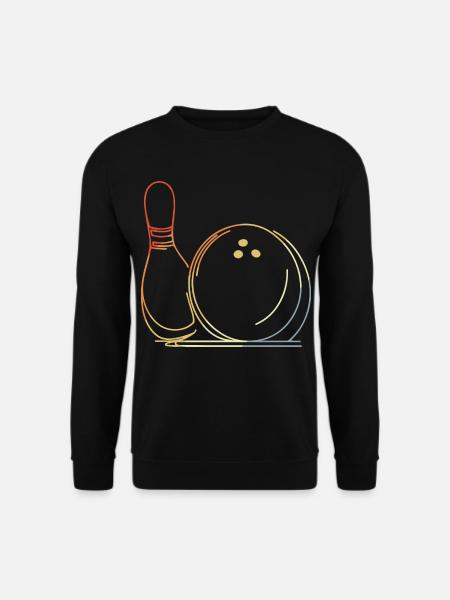 Bowling Ball and Pin Sketch - Unisex Sweatshirt - black