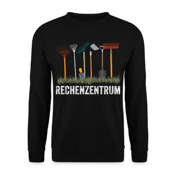 Gartenwerkzeug-Design für Hobbygärtner - Unisex Pullover - Schwarz - Vorne - Alina (178cm) & Michal (187cm)