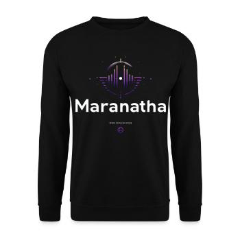 Maranatha Lobpreis Welle - Unisex Pullover - Schwarz - Vorne - Alina (178cm) & Michal (187cm)
