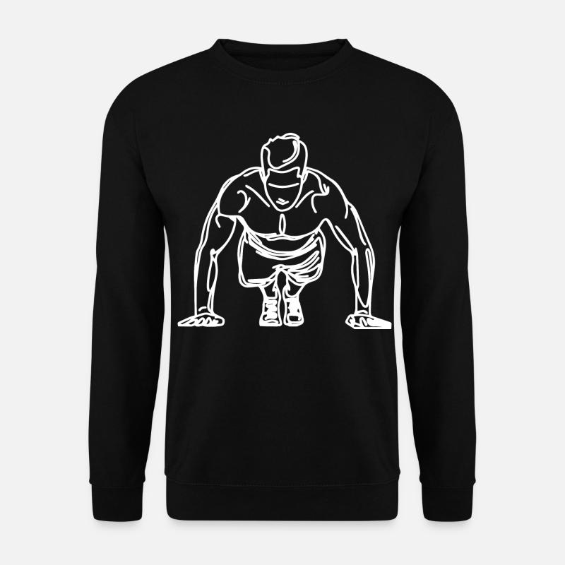 Bodybuilder Sketch - Unisex Sweatshirt - black