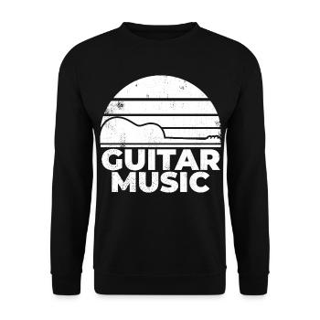 Funny guitar music - Unisex Sweatshirt - black - Front - Alina (178cm) & Michal (187cm)