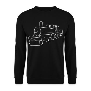 Steam locomotive - Unisex Sweatshirt - black - Front - Alina (178cm) & Michal (187cm)