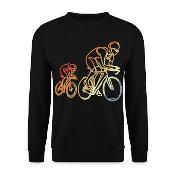 Vélo de route Style rétro - Sweat-shirt Unisexe - noir - Devant - Alina (178cm) & Michal (187cm)