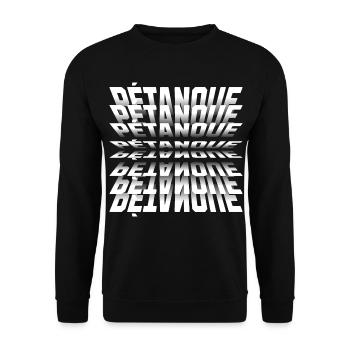 Boule balls for boules boules set and petanque - Unisex Sweatshirt - black - Front - Alina (178cm) & Michal (187cm)