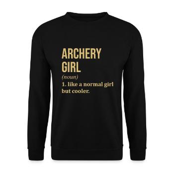 Archery - Unisex Sweatshirt - black - Front - Alina (178cm) & Michal (187cm)
