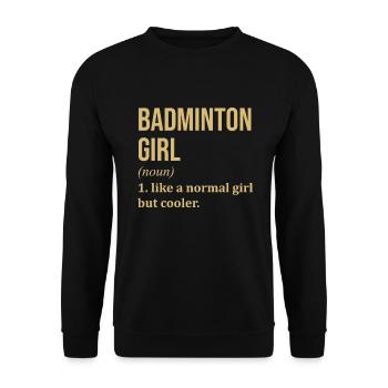 Badminton - Unisex Pullover - Schwarz - Vorne - Alina (178cm) & Michal (187cm)