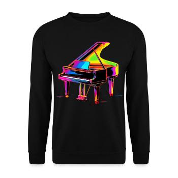 Wing Retrowave - Unisex Sweatshirt - black - Front - Alina (178cm) & Michal (187cm)