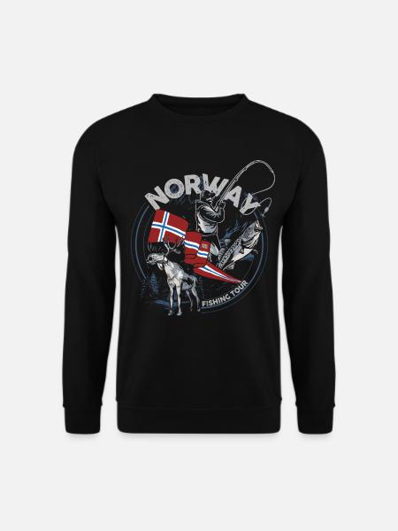 NORWAY FISHING TOUR - Moose Edition - Unisex Pullover - Schwarz