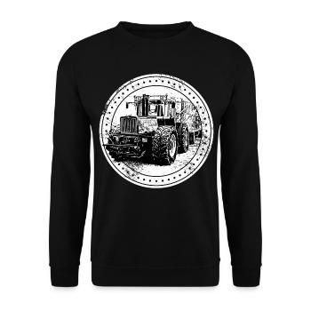 Traktor 1300 TRAC - Unisex Pullover - Schwarz - Vorne - Alina (178cm) & Michal (187cm)