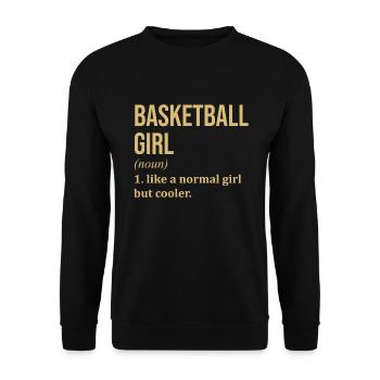 Basketball Basketball Basketball - Unisex Pullover - Schwarz - Vorne - Alina (178cm) & Michal (187cm)