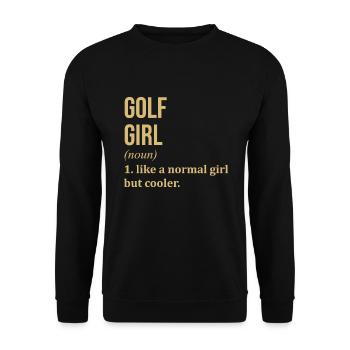 Golf - Unisex Pullover - Schwarz - Vorne - Alina (178cm) & Michal (187cm)