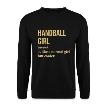 Handball Handball Handball - Sweat-shirt Unisexe - noir - Devant - Alina (178cm) & Michal (187cm)