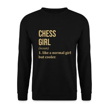 Chess - Unisex Sweatshirt - black - Front - Alina (178cm) & Michal (187cm)