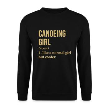 Canoe - Unisex Sweatshirt - black - Front - Alina (178cm) & Michal (187cm)