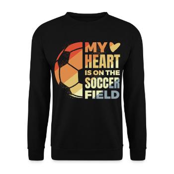Motivation für Fußballspieler - Unisex Pullover - Schwarz - Vorne - Alina (178cm) & Michal (187cm)