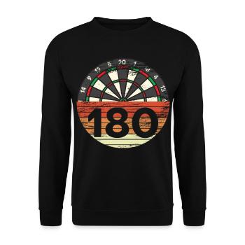 Vintage Dartboard - Unisex Sweatshirt - black - Front - Alina (178cm) & Michal (187cm)
