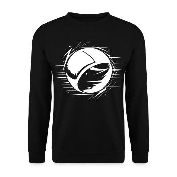 Volleyball Ball Skizze - Unisex Pullover - Schwarz - Vorne - Alina (178cm) & Michal (187cm)