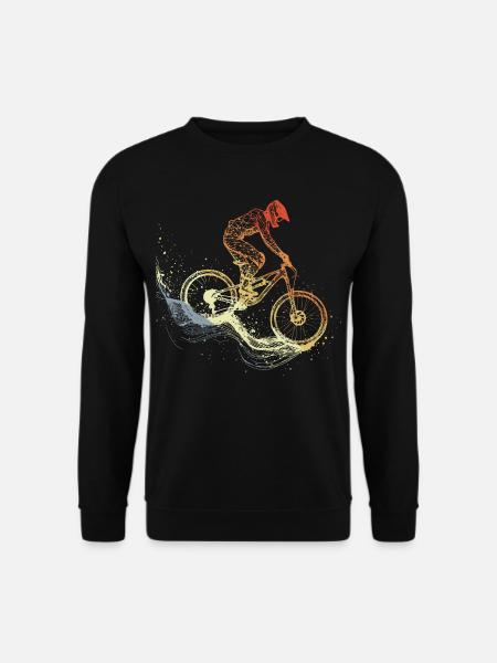 Mountain Biking Sketch Retro - Unisex Sweatshirt - black