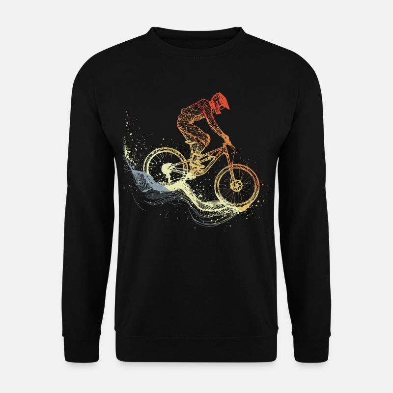 Mountain Biking Sketch Retro - Unisex Sweatshirt - black