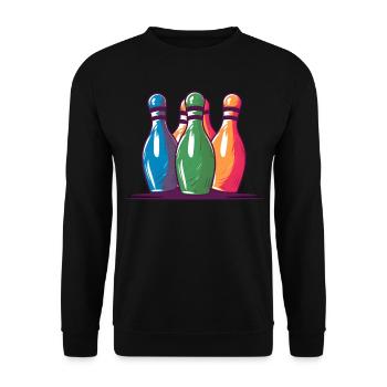 Quilles de bowling style comique - Sweat-shirt Unisexe - noir - Devant - Alina (178cm) & Michal (187cm)