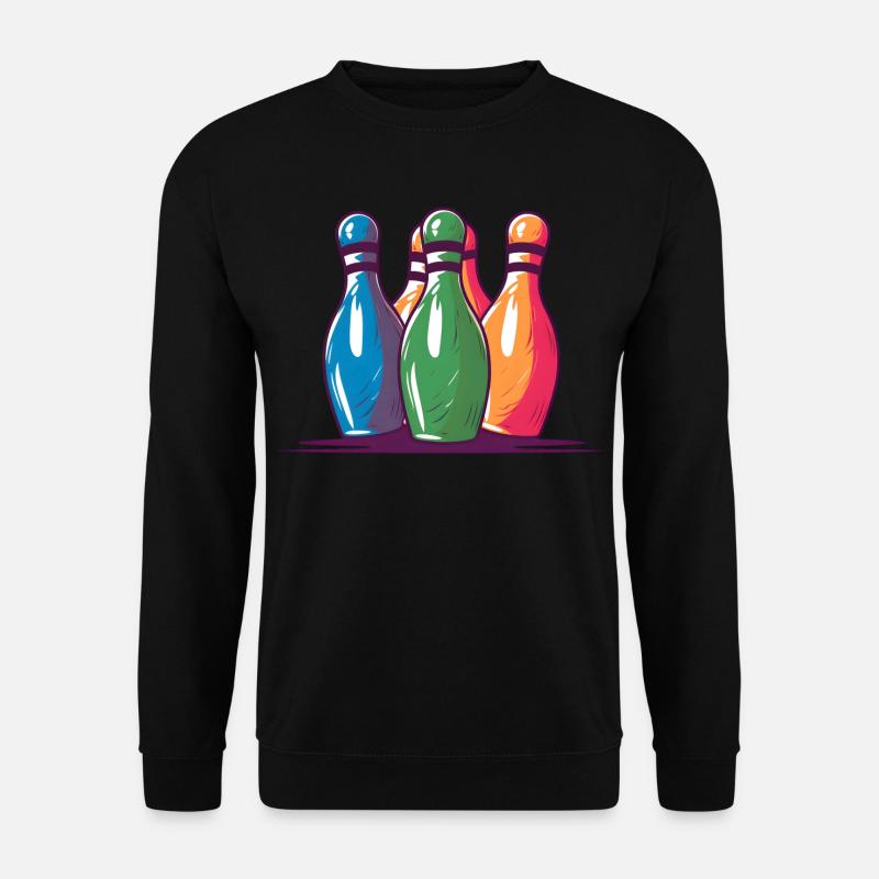 Bowling Pins Comic Style - Unisex Sweatshirt - black
