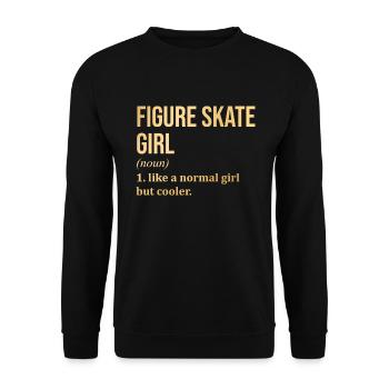 Eiskunstlauf - Unisex Pullover - Schwarz - Vorne - Alina (178cm) & Michal (187cm)