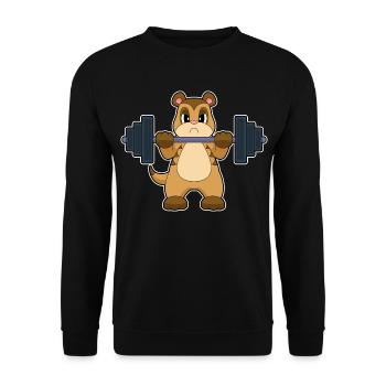 Culturiste Bodybuilder Barre, Bodybuilding - Sweat-shirt Unisexe - noir - Devant - Alina (178cm) & Michal (187cm)