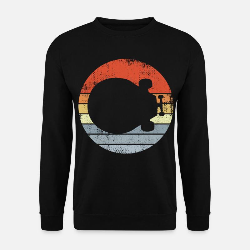Skateboard Retro - Unisex Pullover - Schwarz