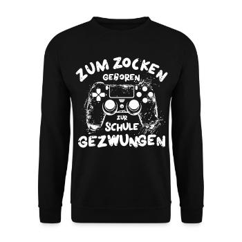 Computerfreak Zocker Gamershirt Hacker - Unisex Pullover - Schwarz - Vorne - Alina (178cm) & Michal (187cm)