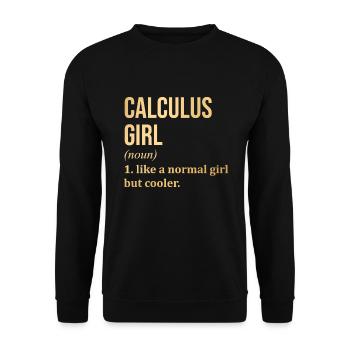 calcul - Sweat-shirt Unisexe - noir - Devant - Alina (178cm) & Michal (187cm)
