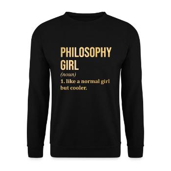 Philosophy - Unisex Sweatshirt - black - Front - Alina (178cm) & Michal (187cm)