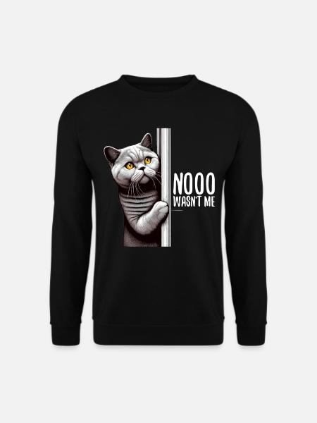 Nein war ich nicht BKH Blue Katze Geschenk - Unisex Pullover - Schwarz
