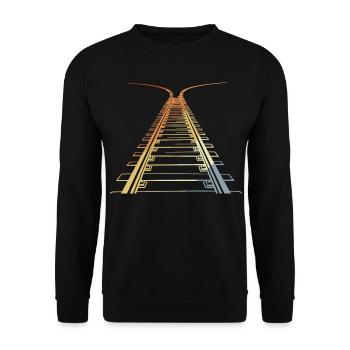 Chemin de fer Vintage Look - Sweat-shirt Unisexe - noir - Devant - Alina (178cm) & Michal (187cm)