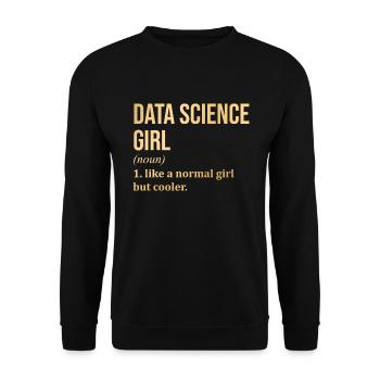 Data Science Data Science Data Science - Unisex Pullover - Schwarz - Vorne - Alina (178cm) & Michal (187cm)