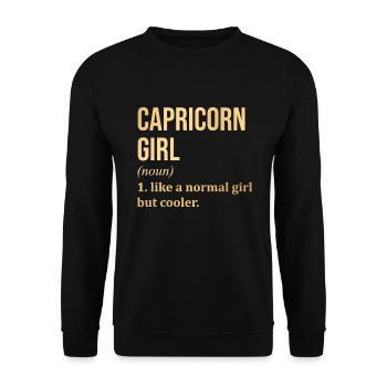 Capricorn - Unisex Sweatshirt - black - Front - Alina (178cm) & Michal (187cm)