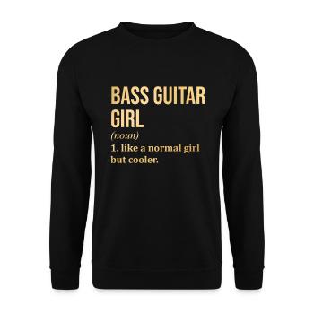 guitare basse - Sweat-shirt Unisexe - noir - Devant - Alina (178cm) & Michal (187cm)