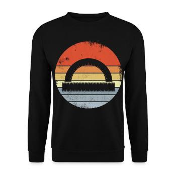 Vintage Ruler - Unisex Sweatshirt - black - Front - Alina (178cm) & Michal (187cm)