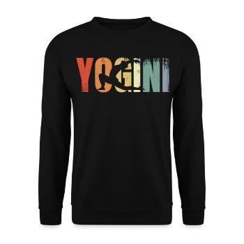Yogini Vintage Look - Unisex Sweatshirt - black - Front - Alina (178cm) & Michal (187cm)