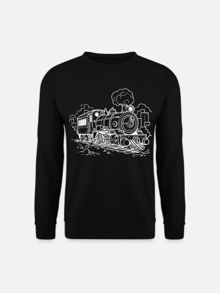 Dampflokomotive - Unisex Pullover - Schwarz