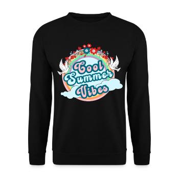 Ambiance estivale cool, nervosité estivale - Sweat-shirt Unisexe - noir - Devant - Alina (178cm) & Michal (187cm)