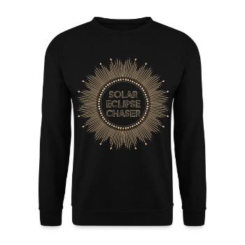 Solar eclipse chaser - Unisex Sweatshirt - black - Front - Alina (178cm) & Michal (187cm)